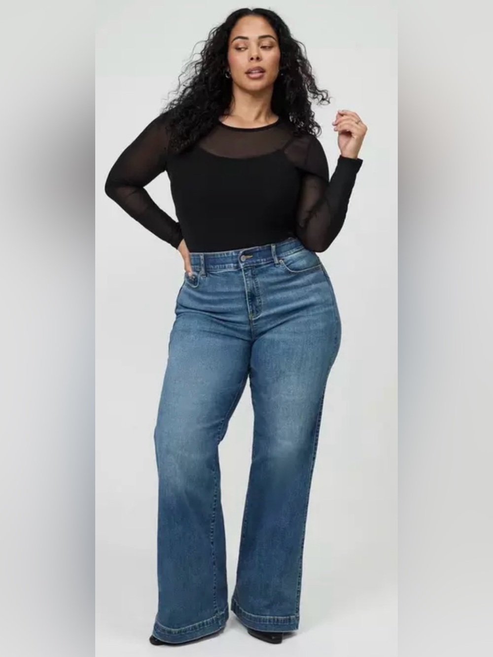 torrid Classic Straight-Leg Distressed Midwash Jeans